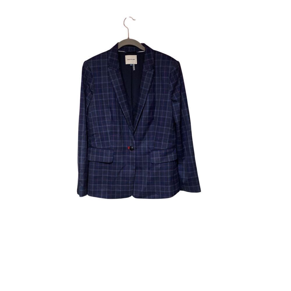 Court & Rowe women’s tudor blue window pane, print blazer, S/10